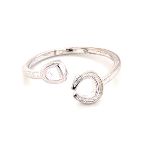 Horse lovers adjustable silver ring
