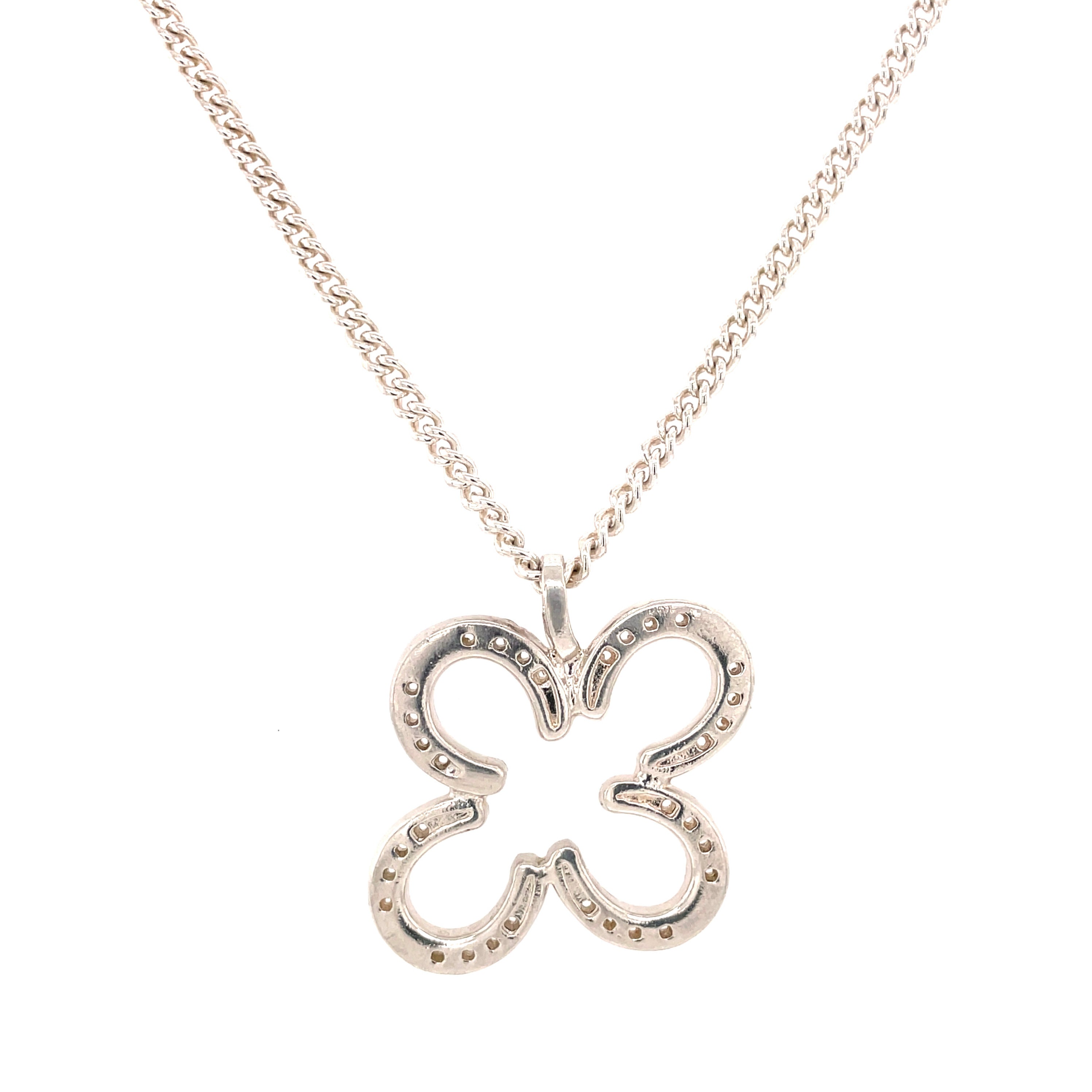 Lucky clover and horseshoe necklace