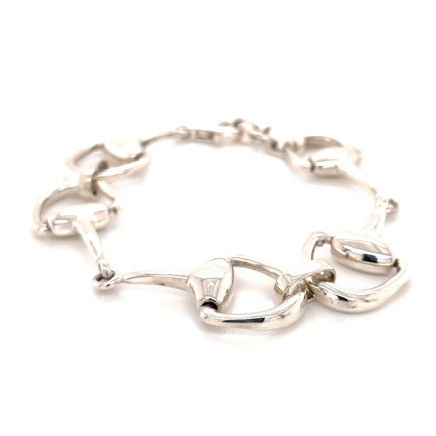 Sterling silver equestrian bracelet