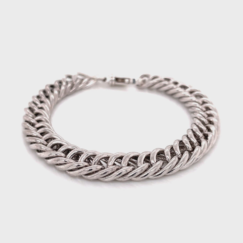 Solid silver classic curb chain jewelry