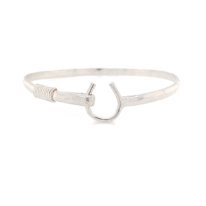 Silver preppy horseshoe bracelet