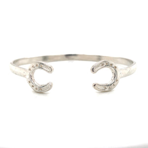 Sterling silver equestrian horseshoe bracelet