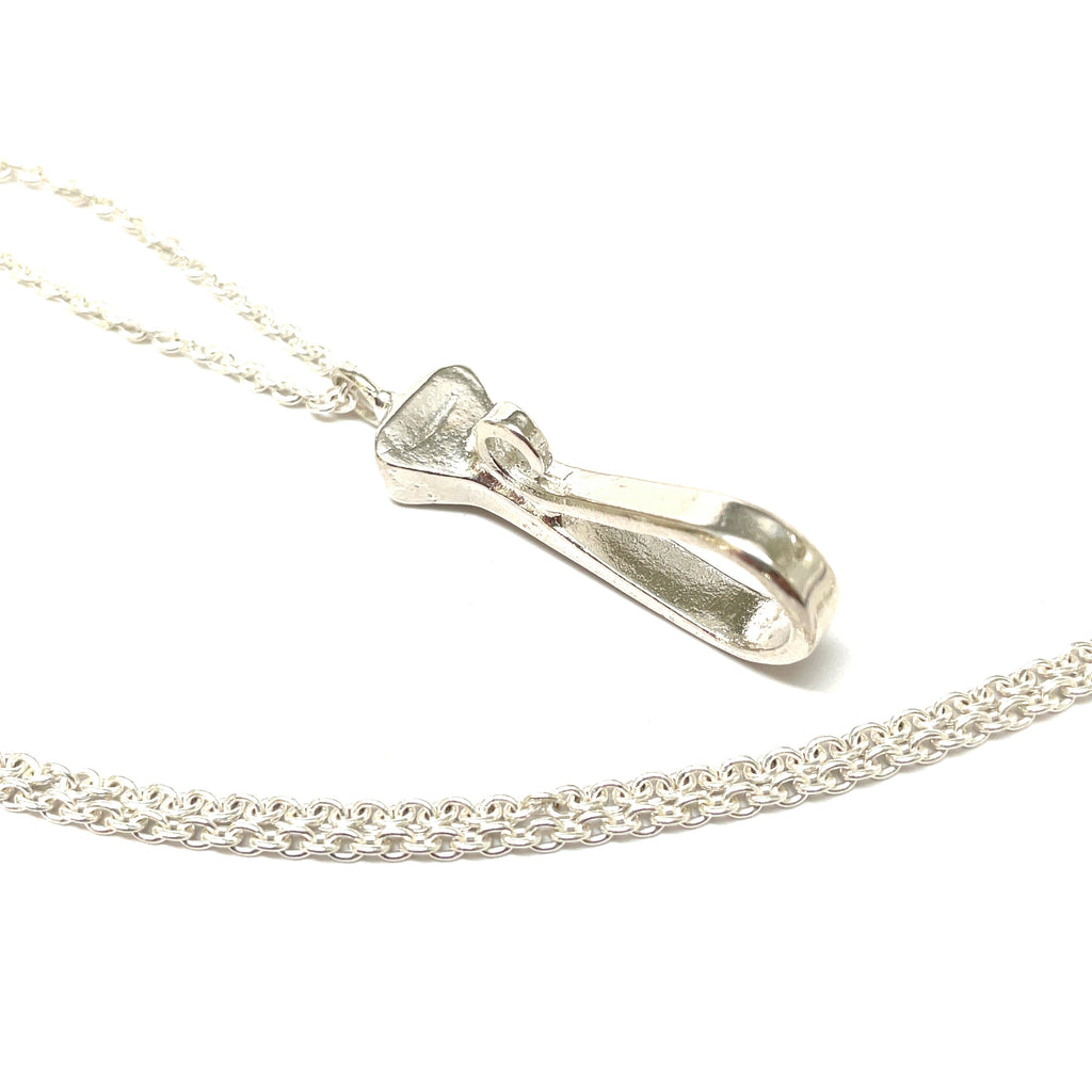 Silver horseshoe nail necklace