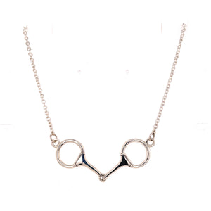 Silver snaffle bit necklace