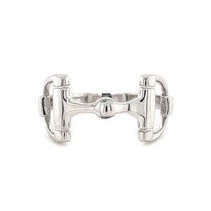 Sterling silver snaffle bit ring