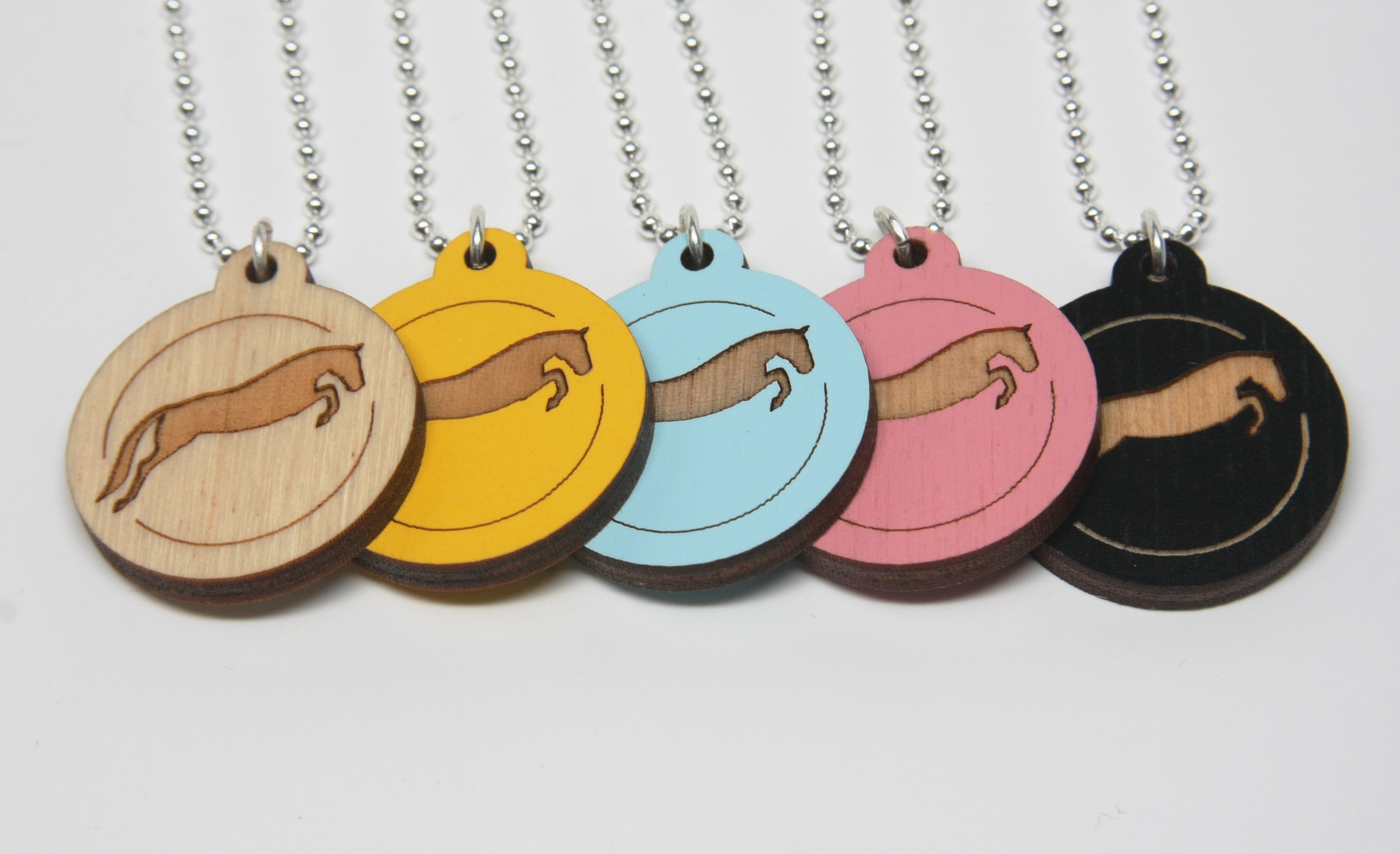 Pendants with a purpose, jumping horse necklace