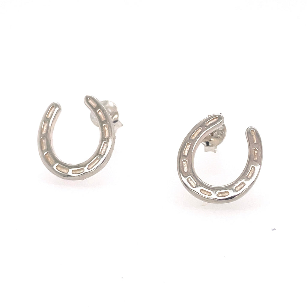 Sterling silver horseshoe earrings