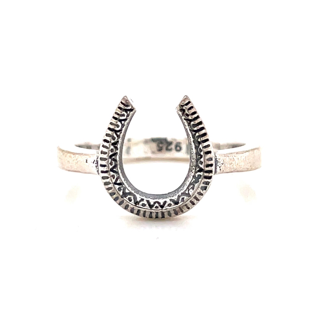 Silver horseshoe ring