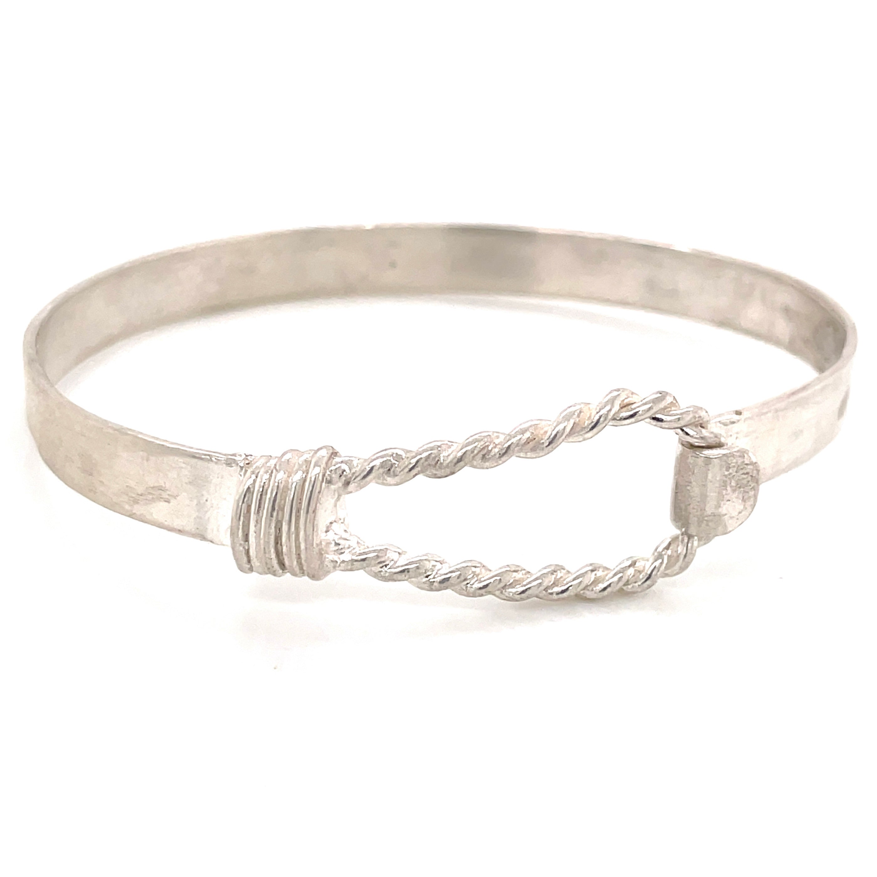 Sterling silver equestrian rope bracelet