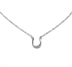 Plain horseshoe necklace sterling silver