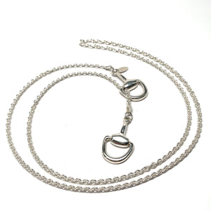 Sterling silver bits necklace