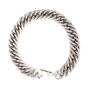 Solid sterling silver curb chain bracelet