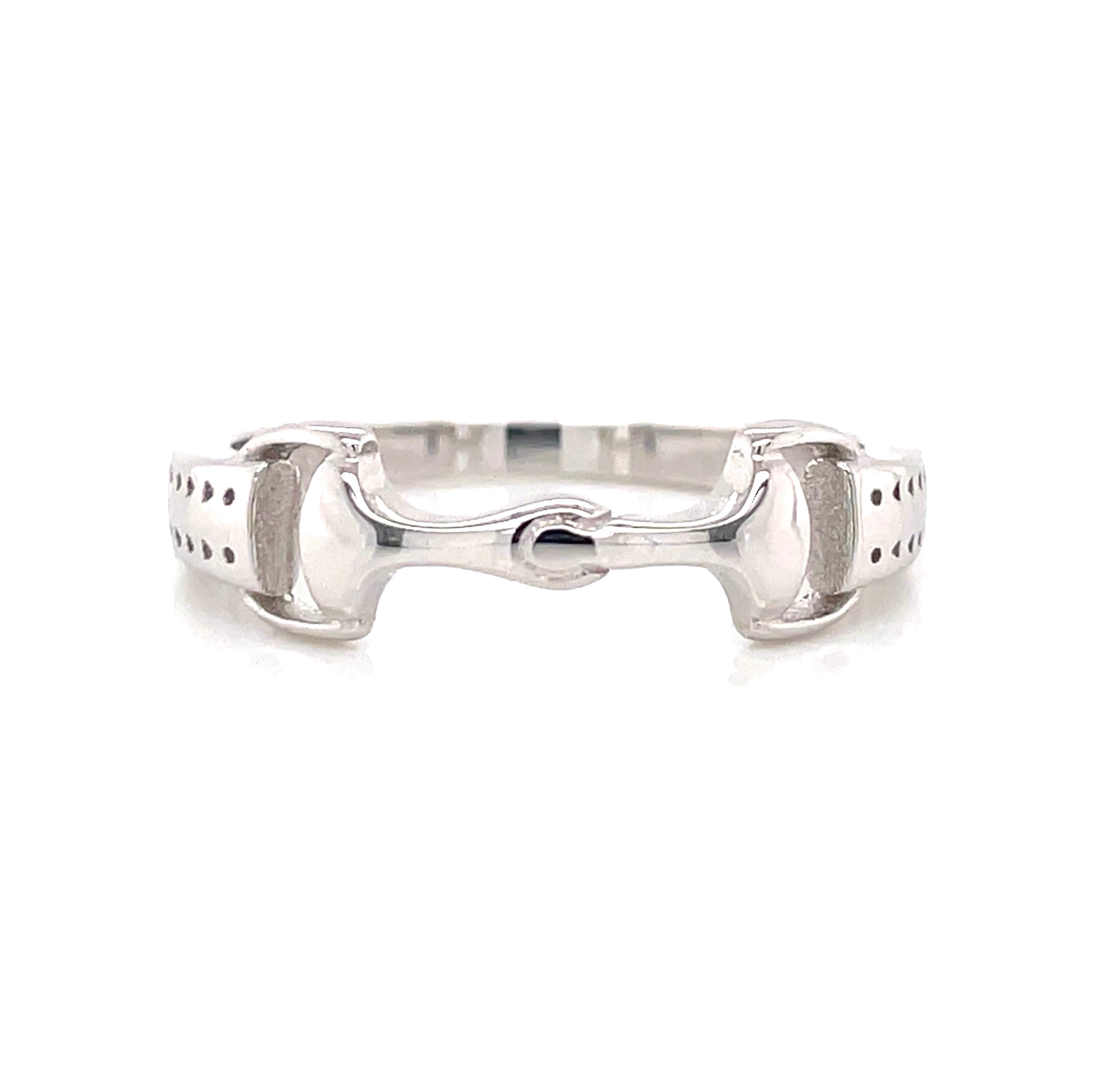 Horse lovers silver bit ring