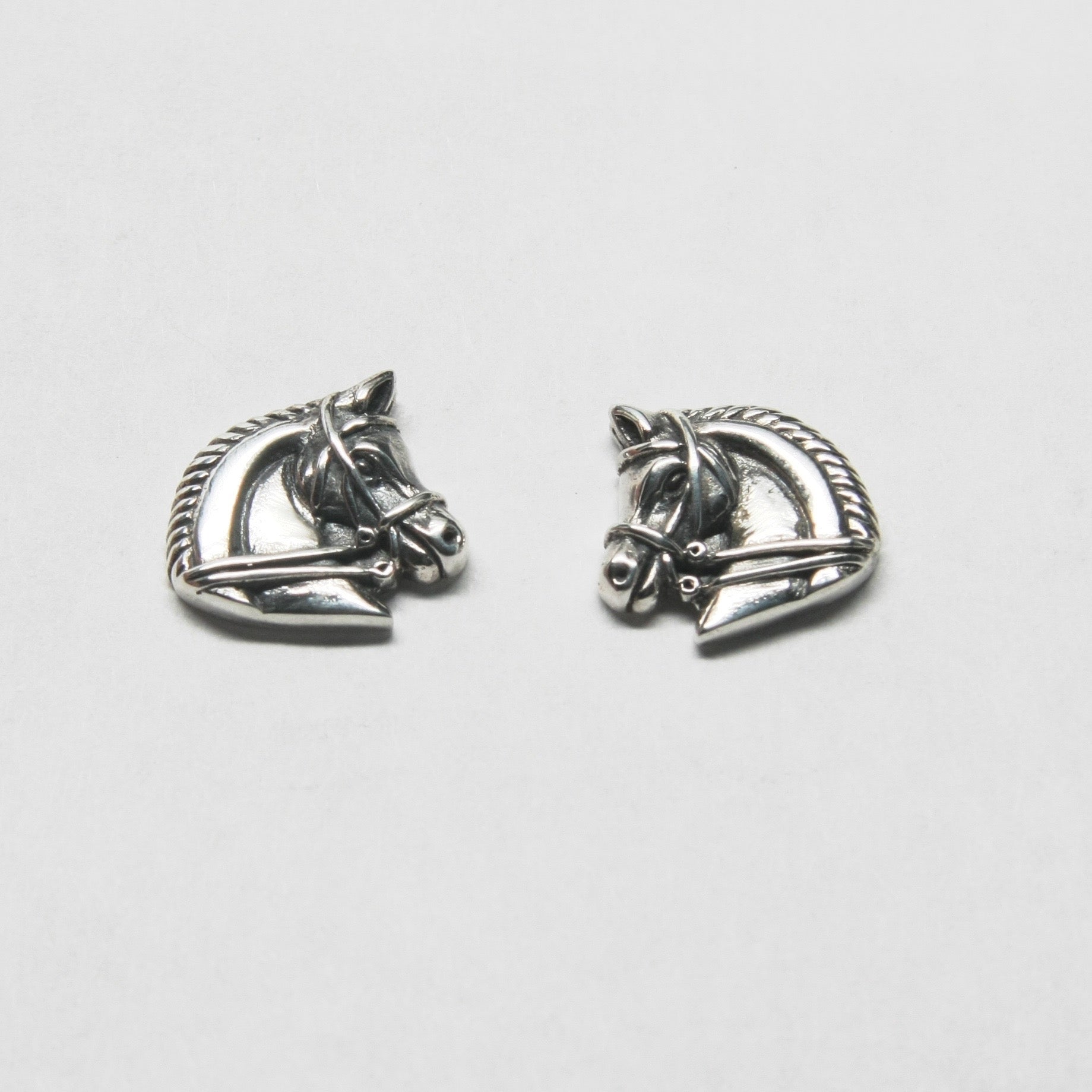 Equestrian dressage horse head earrings