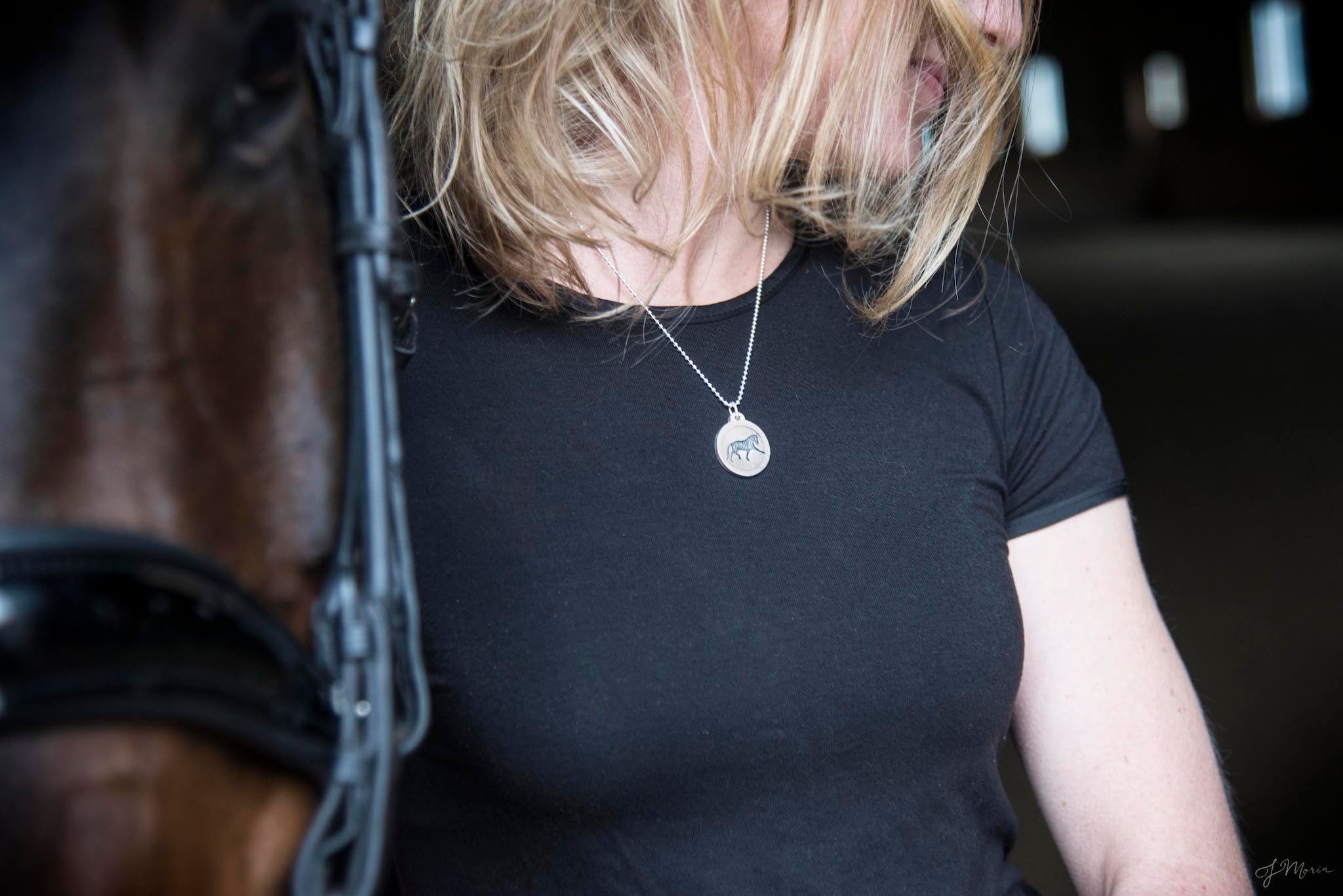 Pendants with a purpose, trotting horse, extended trot necklace