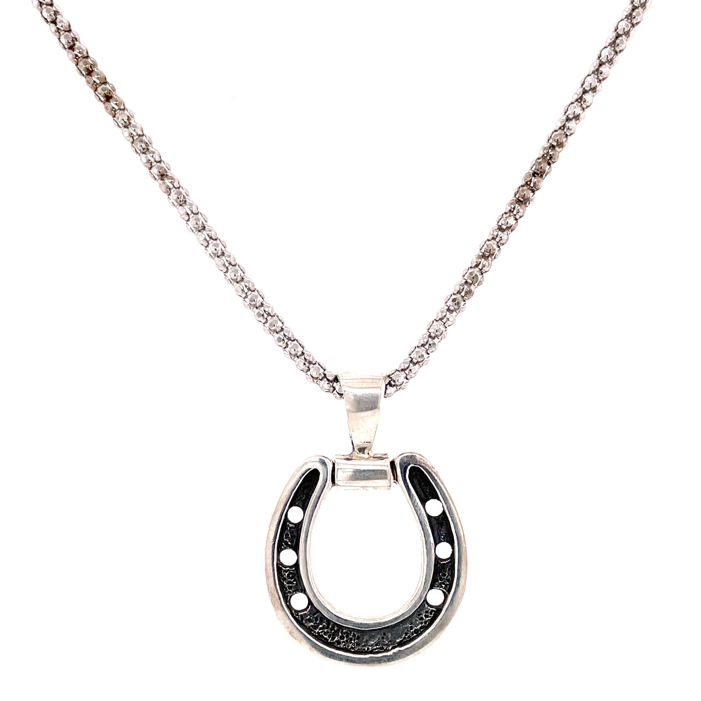 Cubic Zirconia Lucky Horseshoe Pendant Necklace – Sterling Forever