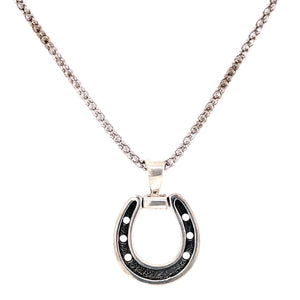 lucky silver horseshoe necklace