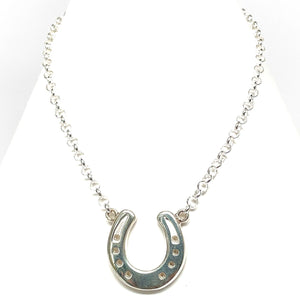 silver horseshoe necklace