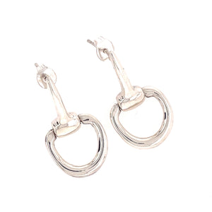 sterling silver horse bit earrings
